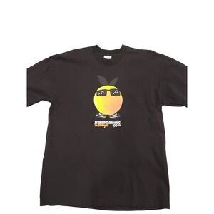 Midnight Organic Mr. Midnight 1991 Graphic T-Shirt Black Mens Large Streetwear